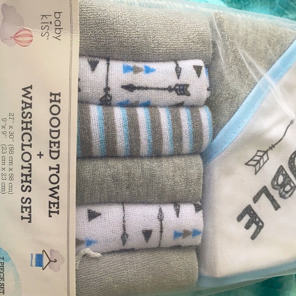 Baby Kiss Accessories Hooded Towel Washcloth Set Poshmark
